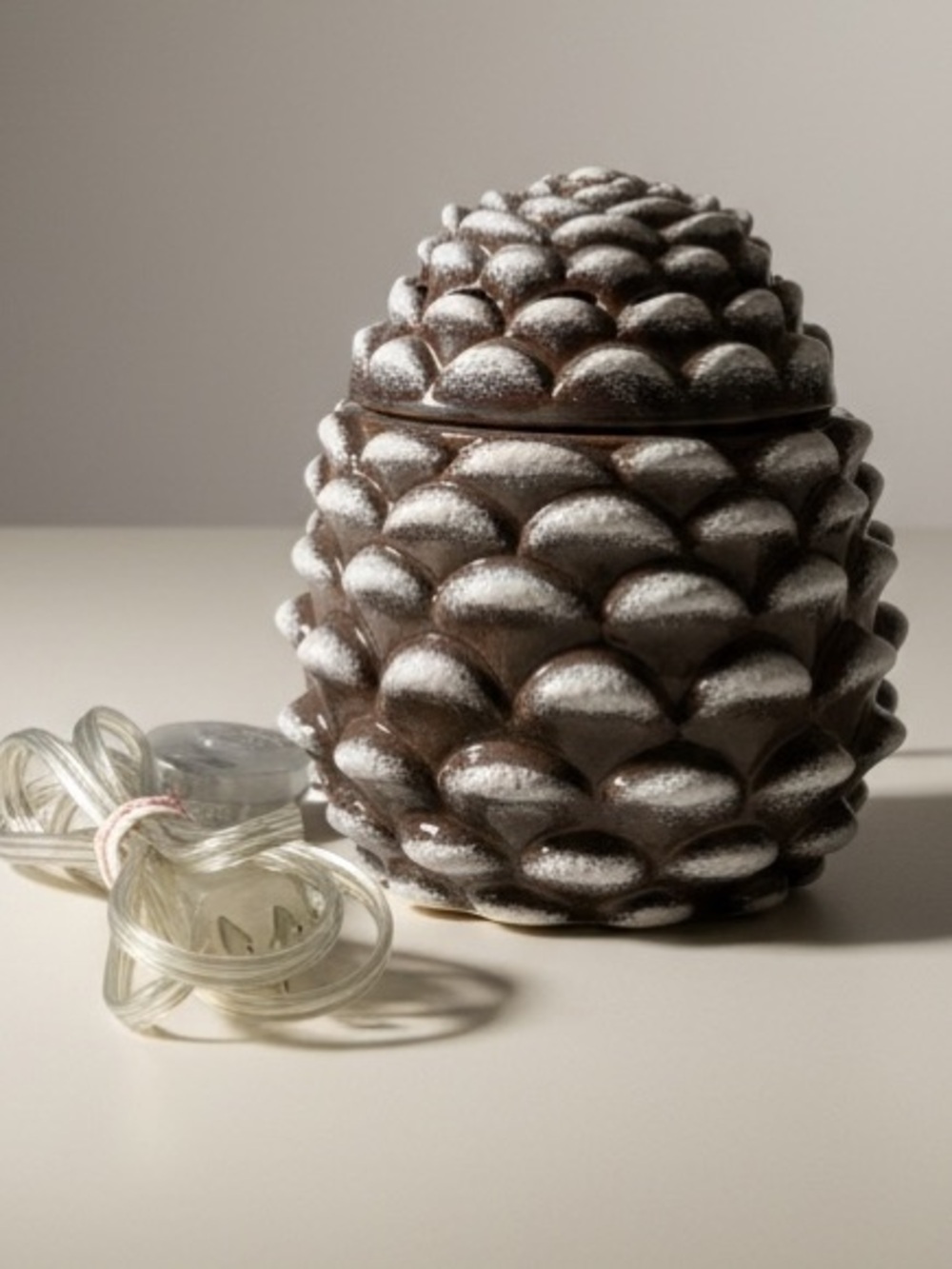Gold Canyon Ceramic Pinecone Wax Melt Warmer with Timer